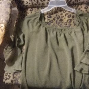 Camo green blouse